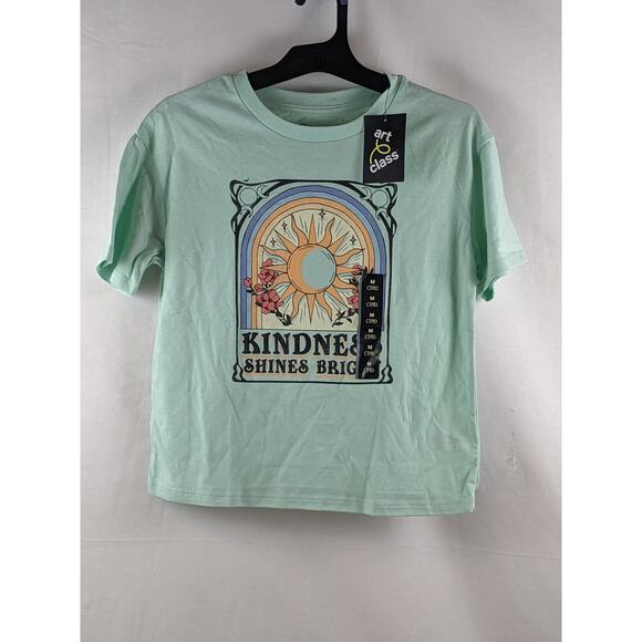 Kindness Sunshine Oversized Short Sleeve Graphic TShirt Art Class Mint Green M - Picture 1 of 7